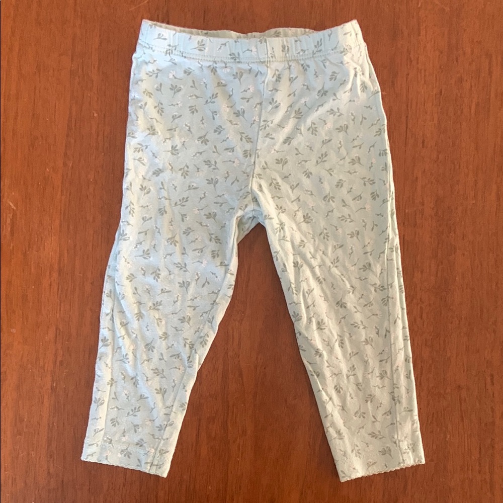 🍓3/$10 Carter's Mint Green Leggings size 12m